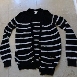 striped cardigan